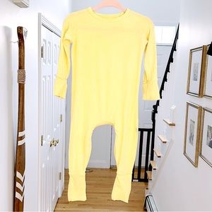 Little Sleepies Yellow Crescent Zippy. Size 3-6 months